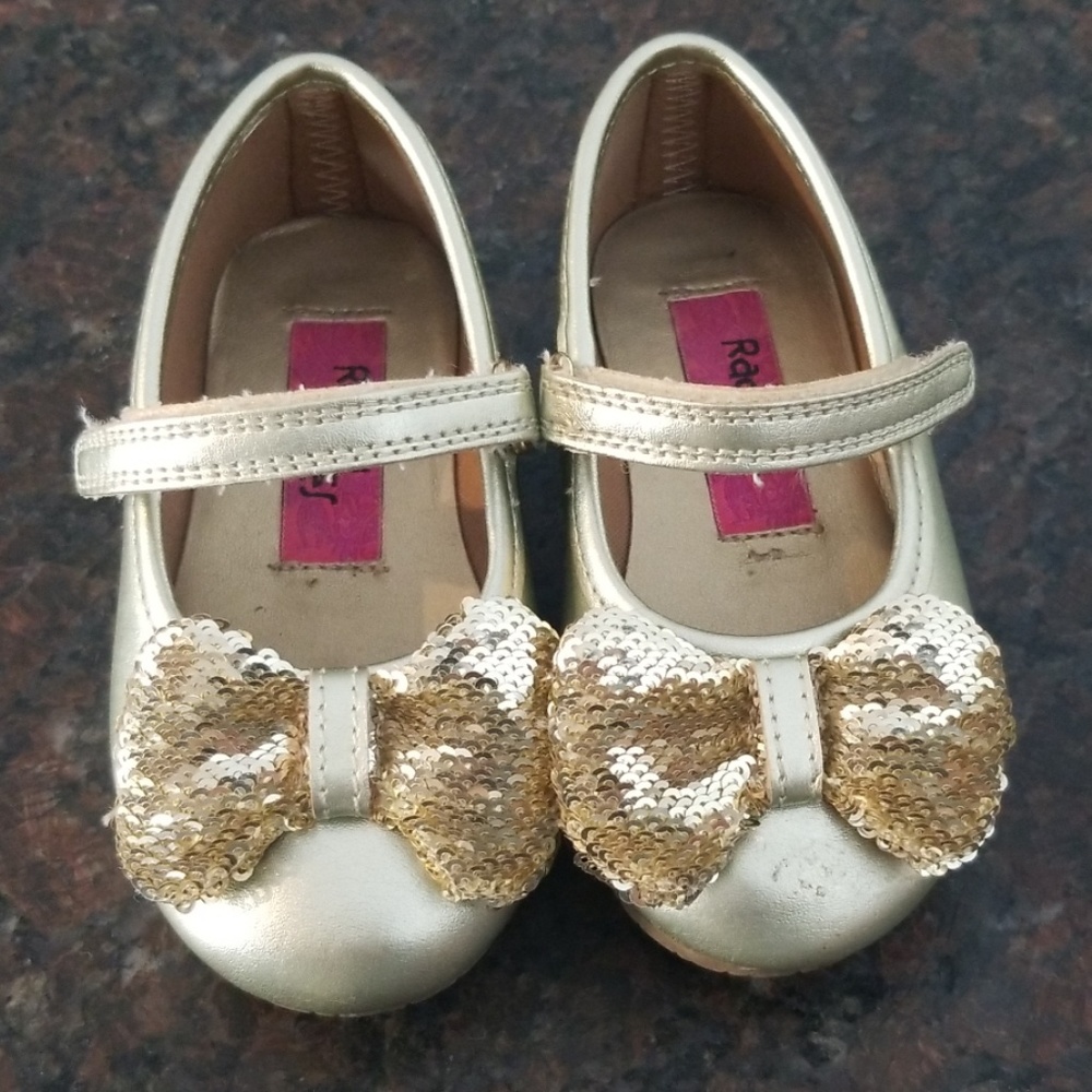 Gold Mary Janes